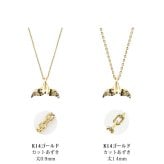 ゴールド ネックレス ハワイアンジュエリー ネックレス ホエールテール ゴールド ペアネックレス 2本セット Sサイズ 刻印 無料 誕生石入れ可 14K K14ゴールド K10 10Kあずきチェーン太0.7mm 2本セット カップル 夫婦 プレゼント ハロウィン 【品番：CG-GP114P】