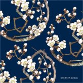 柴田是真 白梅II アートハンカチ 和モダン 日本製 ポリエステル 19cm 四季の花 日本画 天井画 デザイン ギフト プレゼント 伝統工芸 和風 雑貨