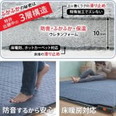 ラグ 下敷き 厚手 防音ふかふか下敷専用ラグ 〔ふかピタ〕 230x170cm (3畳用) 長方形 三畳 ふっくら カーペット ラグマット 洗える 床暖房 ホットカーペット対応 リビング 滑り止め スミノエ