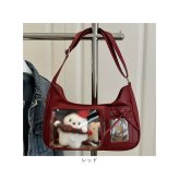 推し活 バッグ ぬいショルダー 通販 ミニショルダーバッグ クリアポケット 推し活グッズ オタ活 ぬいぐるみショルダー ショルダーバック 斜めがけバッグ 見せバッグ トレカケース デコバッグ かばん バック 小さめかばん シンプル レディースバッグ おしゃれ