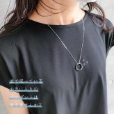 ロングネックレス k10 WG 約70cm スライドピン ベネチアン チェーン ネックレス 0.7mm幅 10金ホワイトゴールド K10WG K10ネックレス ※従来の金具無し