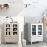 収納家具 ラック 韓国 キャビネット リビング収納 お洒落 北欧 可愛い くすみ グレイッシュ クラシック エレガント キッチン収納 ピンク ベージュ グレージュ シャンパンゴールド コンパクト 省スペース ニュアンスカラー 大人かわいい ガラス