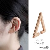ステンレス トライアングルイヤーカフ フェイクピアス ノンホール 三角 穴不要 メンズ レディース 耳飾り シンプル ゴールド 金 片耳用 イヤリング 男性 女性