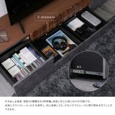 テレビ台 テレビボード ローボード 国産 大理石柄 モルタル柄 日本製 TVボード TV台 収納棚 リビング 収納 テレビラックモルタル調×木目 モダンテイストな 180cm幅