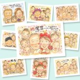 還暦のプレゼントに、似顔絵ギフトが選ばれています。下書き確認あり。修正無料で納得の表情になるまで調整します。 還暦 贈り物 似顔絵 プレゼント ギフト 名入れ 手描き 還暦 誕生日 お祝い 記念 大人数 祖母 おじいちゃん おばあちゃん 祖父 名入れ 修正無料 下書き確認 かわいい 宝物 一生もの 親孝行 傘寿 還暦 長寿 一生もの 卒寿祝い キレイ 感激 闘病中の方への励まし お祝い返し