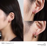 ステンレス 定番 フープピアス コンビ シンプルピアス ゴールド ミックス バイカラー シルバー 幅4mm 3サイズ プチプラ メタル 小さめ 細身 プレーン ノーマル つやつや 両耳2点 レディース イヤリング 女性 金属アレルギー対応