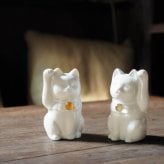 【組み合わせは144通り！セミオーダーできる招き猫】Jeramic MANEKINEKO / 白 / ペアセット / ギフトボックス付き / 瀬戸焼 置物【送料無料（北海道・沖縄を除く）】