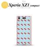【SO02K】【スマホケース/スマホカバー】【エクスペリア XZ1】SO02K スマホケース Xperia XZ1 Compact SO-02K カバー エクスペリア XZ1 さくらんぼ・チェリー 青 nk-so02k-tp177【メール便送料無料】