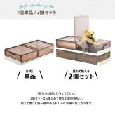 折りたたみベッド下収納ボックス　BENRY ONLS0356 2個セット 単品  リビング収納 シンプルスタイル モダン 角型 プラスチック 隙間収納幅82.5cm 奥行40.5cm 高さ18cm