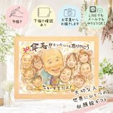 傘寿 ギフト 似顔絵 プレゼント 贈り物 手描き 名入れ 傘寿 長寿祝い 記念日 80歳 誕生日 大人数 お母さん お父さん 両親 家族 名入れ 下書き確認 修正無料 かわいい 一生もの 喜ばれる そっくり 80歳 長寿 思い出 長寿祝い 感謝の品 応援 オリジナル 結婚祝い 白寿祝い バレンタインデー 快気祝い 感謝 喜寿祝い 卒寿祝い 米寿祝い お祝いの品