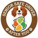 カーサイン 高齢者マーク SENIOR SAFE DRIVER コーイケルホーンディエ マグネット 強力 直径13cm 肉球 日本製 車 ステッカー