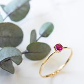  当店厳選 ルビー Ruby Fine Ring 18金 K18 リング 指輪 ルビー 極細リング 華奢リング 細リング ピンキーリング 18金リング ルビーリング 地金リング 誕生日 プレゼント ギフト