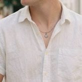 ネックレス メンズ 刻印 大人 ブランド シンプル ステンレス つけっぱなし 金属アレルギー対応 オクタゴン 八角形 プレート 金アレ サージカルステンレス シルバーカラー クリスマス 誕生日 記念日 父の日 プレゼント テラグラティア Terra-gratia【lstn038st】単品