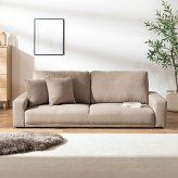 2.5人掛けローソファ 幅166cm×奥行71cm×高さ59cm(座面高:19cm) シンプル ポリエステル ウレタンフォーム Sバネ 組立品 自然と体を預けてリラックスした時間を過ごせます 小さなお子様やペットのいるご家庭にも です アイボリー 新生活