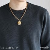 ステンレス ロケットネックレス ダブル喜平チェーンネックレス ロケットペンダント フラワーネックレス 写真 記念 思い出 ハワイアンネックレス 50cm 60cm ゴールドネックレス 18KGP シルバー 花 6面カット メンズ 男性 金属アレルギー対応