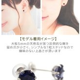 つけっぱなし ピアス プラチナ 900 アイオライト 5mm 天然石 誕生石 日本製 【品質保証書つき】 セカンドピアス メンズ レディース 1個ずつバラ売り プレゼント