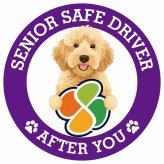 カーサイン 高齢者マーク SENIOR SAFE DRIVER オーストラリアンラブラドゥードル ステッカー シール 直径13cm 肉球 日本製 車