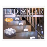 DAIS （ダイス） LEDソーラーキューブライト   6個セット  クールホワイト   防水   ガラスレンガ   ガラスとプラスチック構造   ON/OFFスイッチ   AAA 1.2V 300mAh Ni-MH   充電池付属   #68699   省エネ   屋内屋外OK   多目的照明   足元照明   照明演出など