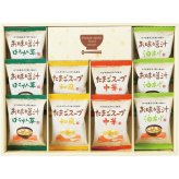 ノーブランド フリーズドライ お味噌汁 スープ詰合せ 10食 [26-7632-135] AT-BE みそ汁 ほうれん草 油あげ たまごスープ 和風 中華 個包装 常温 保存食 詰め合わせ お返し 内祝い お歳暮 お中元 ギフト 贈り物