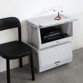 THOR ソー スタッキングシェルフコンテナ 50L セット 大容量 前開き 収納ボックス 米国TRUST社 コンテナ 収納棚 スタッキング 積み重ね 耐荷重120kg 全5色 衣類収納 押し入れ キャンプ アウトドア 車載 ガレージ 防災