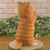 猫　置物 リアル　シンお願いキャット　１　チャトラ　ネコ　動物オブジェ　ガーデン　オーナメント　店舗　カウンター　装飾　オブジェ　インテリア　玄関先　庭　ねこ好きさん人気ギフト　動物人気ギフト　クリスマスプレゼント　お誕生日祝い　母の日人気　父の日人気　敬老の日人気