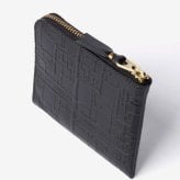 コムデギャルソン COMME DES GARCONS EMBOSSED LOGOTYPE エンボスロゴタイプ HALF ZIP WALLET ハーフジップ ウォレット SA3100EL ミニ財布 L字ファスナー コインケース ユニセックス 財布