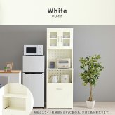 食器棚 キッチン収納 キッチンボード ワゴンタイプ 可動棚付き 幅59cm 高さ182cm キッチンラック 省スペース ワゴン収納 スライド収納 炊飯器 オープンスペース 電子レンジ 家電 キャビネット 整理整頓 頑丈 ワゴンキャスター付き 新生活：
