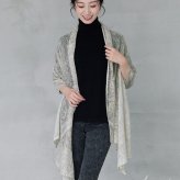 カシミヤ ストール 大判 レディース カシミヤ100％ 冬 カシミヤマフラー ブランド Filomo フィローモ ニットストール ペイズリー柄 内モンゴル産 アシンメトリー 軽量 軽い 伸縮性 ドレープ 秋 防寒 首元 ギフト プレゼント 7F (02000352r)