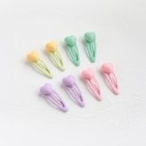 ヘアピン 通販 Rora パッチン留め 子供用 キッズ ヘアアクセサリー ヘアクリップ スリーピン 前髪クリップ パステルカラー ハートモチーフ ミニサイズ 髪飾り 髪留め 女の子 子ども ヘアアレンジ