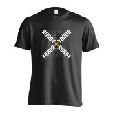 ラグビー Tシャツ 半袖 メンズ ウェア レディース 練習着 ジュニア ドライ おもしろ tシャツ 速乾 名入れ スポーツ 女子 男子 チーム おしゃれ 文字入れ 「ネオンスタイルのクロスRUGBY」 アートワークスコウベ 【送料無料】