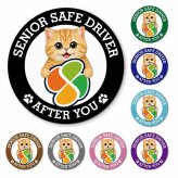 カーサイン 高齢者マーク SENIOR SAFE DRIVER マンチカン マグネット 強力 直径13cm 肉球 日本製 車 ステッカー