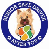 カーサイン 高齢者マーク SENIOR SAFE DRIVER ノーリッチテリア ステッカー シール 直径13cm 肉球 日本製 車