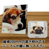 【即納可能】1個から作れる 自分でデザイン オリジナル 置き時計 四角 ガラス 昇華転写プリント