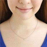 ネックレス レディース K18 ホワイトゴールド ダイヤモンド 0.1ct ペンダント 18金 ダイヤネックレス シンプル 華奢 誕生日 記念日 クリスマス ギフト プレゼント