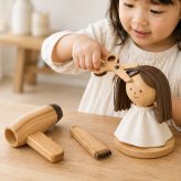 【SALE \9780→￥4980】【名入れ刻印無料】木製 おままごと 美容師 セット ヘアケア おもちゃ ごっこ遊び 知育玩具 女の子 子供 プレゼント 誕生日 クリスマス ラッピング対応 小学生 びようしつ 入園祝い ギフト おしゃれ おもちゃ 想像力育む
