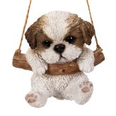 置物 woobia ウービア 犬 小型犬 シーズー ぶら下がり 高さ13cm オーナメント 子犬 茶白 リアル 本物そっくり イギリス生まれ 職人手彩色 縁起物 戌年 玄関 インテリア 新築祝い 引っ越し祝い 開店祝い 出産祝い 誕生日 お祝い ギフト プレゼント 犬好き シーズー好き