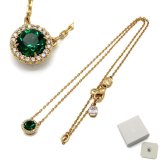 SWAROVSKI スワロフスキー ネックレス 5680557 Una Angelic アクセサリー グリーン ゴールド レディース