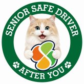 カーサイン 高齢者マーク SENIOR SAFE DRIVER ラガマフィン ステッカー シール 直径13cm 肉球 日本製 車