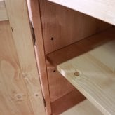 キャビネット FARMER 完成品 無垢材 パイン材 天然木 W120xD45xH90cm 収納家具 リビング収納 収納棚 ライトブラウン おしゃれ 新生活