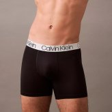カルバンクライン：MICROFIBER STRETCH CHROMATIC ボクサーブリーフ 3PK (ブラック)[ボクサーパンツ/ 男性下着/ メンズインナー/人気ブランド/おすすめギフト/誕生日プレゼント/メンズファッション]