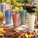 サーモス 名入れ カラー真空断熱タンブラー ペア・単品 420ml☆ 【真空断熱構造　保冷　保温　結露しない】 【結婚祝い】 【父の日】 【母の日】 誕生日・記念日・敬老の日 などのプレゼントにオススメ！  【メッセージカード無料】 