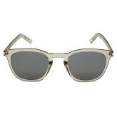 サンローラン Saint Laurent サングラス グローバルフィット UVカット ウェリントン アイウェア SL 28 SLIM-006 メンズ レディース ユニセックス ベージュ+シルバー 国内正規品