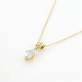 【無料ラッピング】  ヨンドシー 4℃ EAU DOUCE４℃ K10イエローゴールド ネックレス アクアマリン ホワイト トパーズ ブランド 正規品 新品 ギフト プレゼント 人気 おすすめ 誕生日 記念日 クリスマス 送料無料