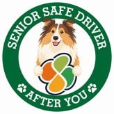 カーサイン 高齢者マーク SENIOR SAFE DRIVER ラフコリー ステッカー シール 直径13cm 肉球 日本製 車