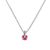  ルビー プチ ネックレス プラチナ 18金 一粒 一石 シンプル ペンダント レディース プチネックレス 華奢 デザイン K18 Pt900 誕生石 7月 記念日 彼女 プレゼント ギフト petit