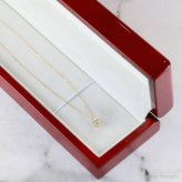非加熱 ピーチサファイア 1.16ct ネックレス ペンダント K18 ゴールド 18金 サファイアネックレス ピーチ ホワイト サファイア レディース 一粒 シンプル 可愛い プレゼント 誕生石 Drops