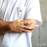 シルバー925 フェザーリング ワイド ターコイズ 指輪 メンズ 羽根 幅広 オーバル 存在感 立体的 繊細なディテール 青 アクセサリー ネイティブ アメカジ バイカー カジュアル 大人 おしゃれ こだわりの作り 金属アレルギー対応
