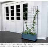 ガーデン エクステリア プランター台付フェンス ハイタイプ 「グラフ」 フェンス ゲート 扉 アイアン ガーデニング 枠 柵 仕切り 目隠し 格子 ベランダ つる 薔薇 バラ 朝顔 園芸 ラティス つるバラ 庭 屋外 新生活