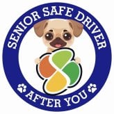 カーサイン 高齢者マーク SENIOR SAFE DRIVER チワパグ ステッカー シール 直径13cm 肉球 日本製 車