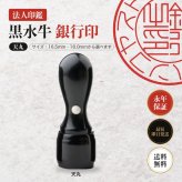 法人印鑑 黒水牛 銀行印 天丸 単品 16.5mm 18.0mm 印鑑 はんこ 会社印 法人印 会社設立 即日発送 ラッピング付き 永年保証 ギフト 開業祝い